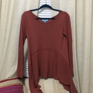 Burgundy Long sleeve Top